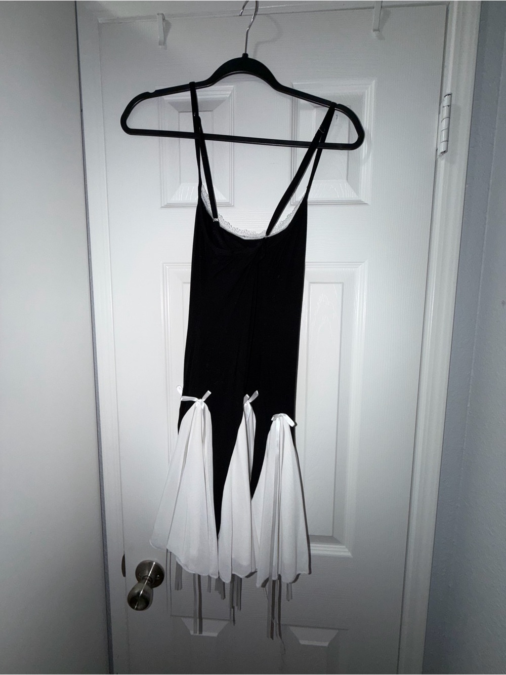 Black & White Bow-Accent Slip Dress - Women Intimates - Picture 3 of 3